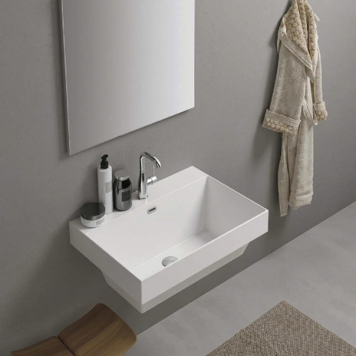 Lavabo per mobile lavanderia Doge70 71x51 cm ceramica bianca – Geromin