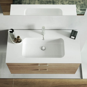 Mobile bagno sospeso Qubo2 60x50x50h cm sherwood miele - Geromin 2