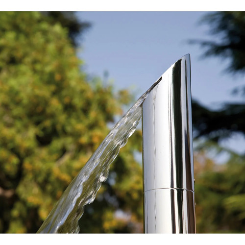 Colonna doccia da esterno con supporto Aquabambù acciaio inox - Bossin