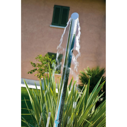 Colonna doccia da esterno con supporto Aquabambù acciaio inox - Bossin