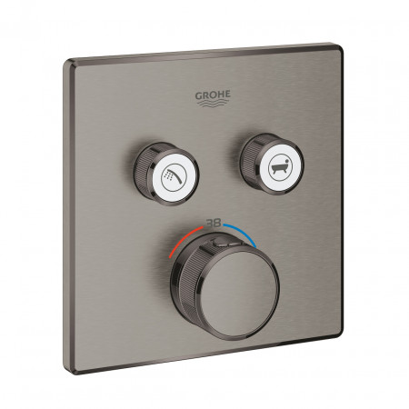 Miscelatore termostatico a 2 vie Grohtherm Smartcontrol grafite spazzo