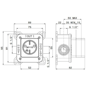 Corpo Incasso Miscelatore Monocomando Doccia 4 Vie - Newform | Meglioa 2