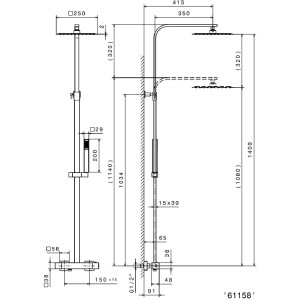 Colonna doccia con miscelatore termostatico e deviatore - Newform 2