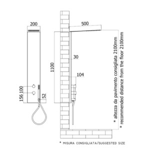 Colonna doccia con miscelatore meccanico Beta acciaio inox - Paffoni 2