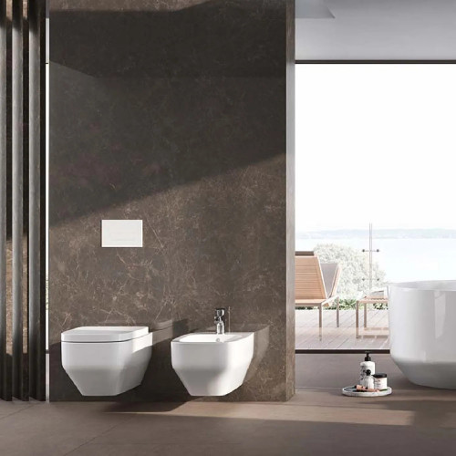 Vaso wc sospeso Fio 55x36 cm bianco lucido - Hafro