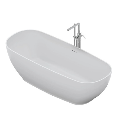 Vasca da bagno ovale centro stanza Move 155X63 cm tecnotek bianco – Ha