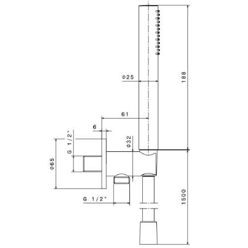 Kit doccia completo X-Steel 316 acciaio inox con doccetta e flessibile