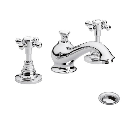 Rubinetto per lavabo 3 fori Edward cromo - Bellosta