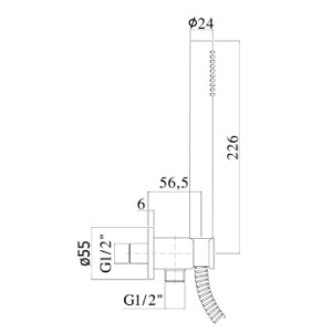 Kit doccia ad incasso completo steel looking Tondo cromo - Paffoni 2