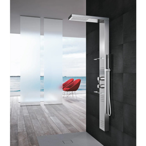 Colonna doccia attrezzata Bridge Plus acciaio inox - Hafro