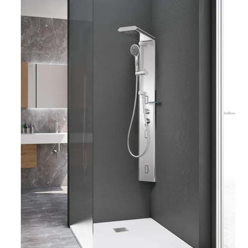 Colonna doccia Quarantacinque Plus h150 cm alluminio brillantinato – H