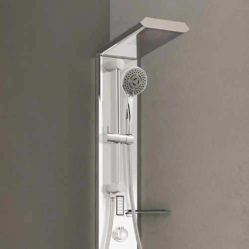Colonna doccia Quarantacinque Plus h150 cm alluminio brillantinato – H