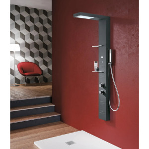 Colonna doccia attrezzata Light Plus grigio bromo - Hafro 2