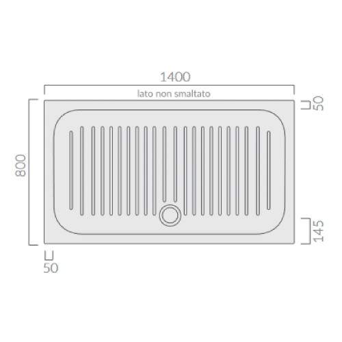 Piatto Doccia 80x140x6 cm Flat Bianco Lucido - Galassia | Meglioalge