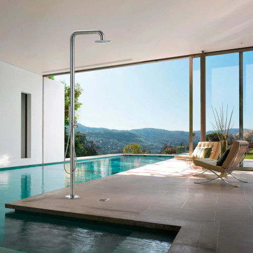 Colonna doccia freestanding outdoor e indoor h227 cm cromo – Hafro