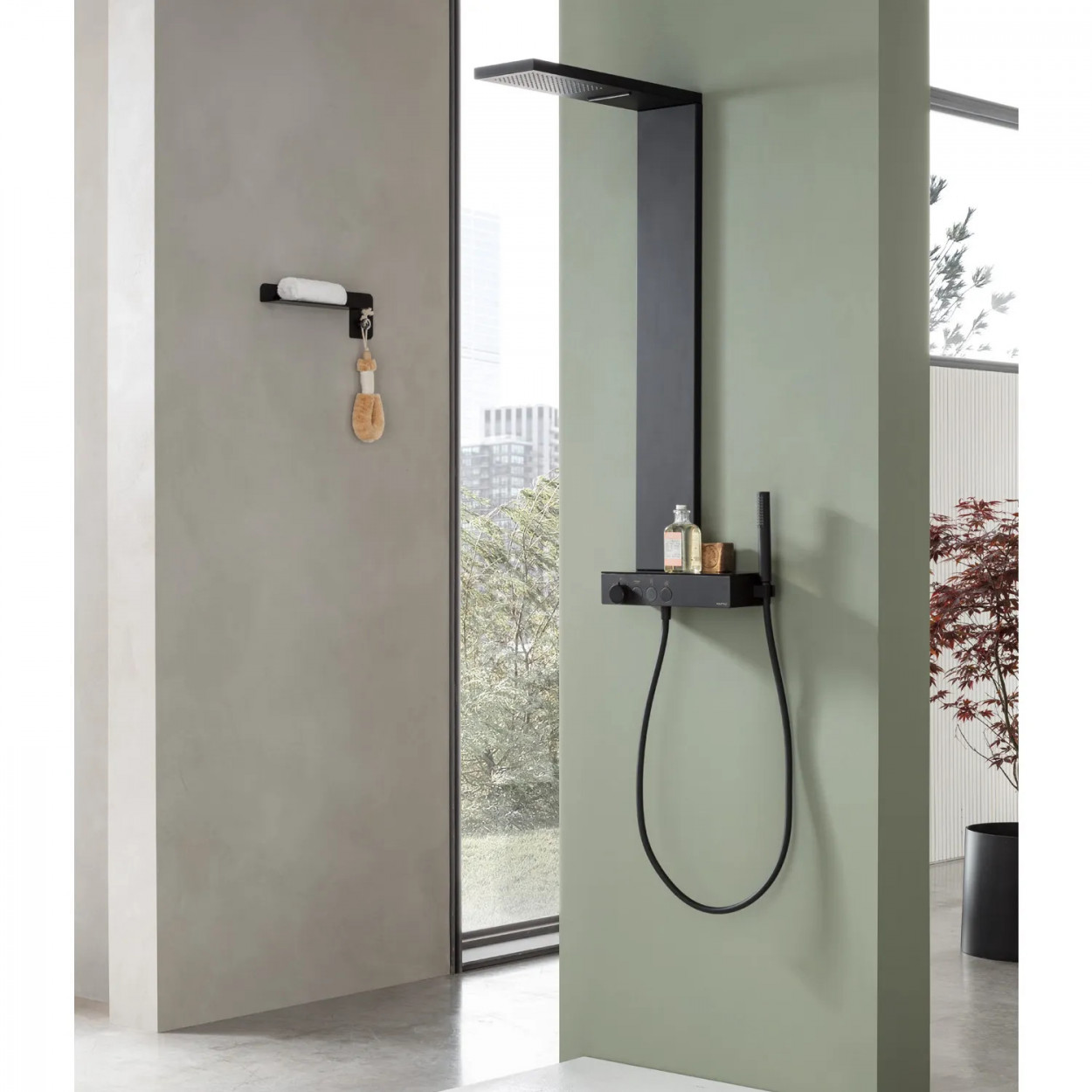 Colonna doccia Icon Column 3 tasti nero  – Hafro