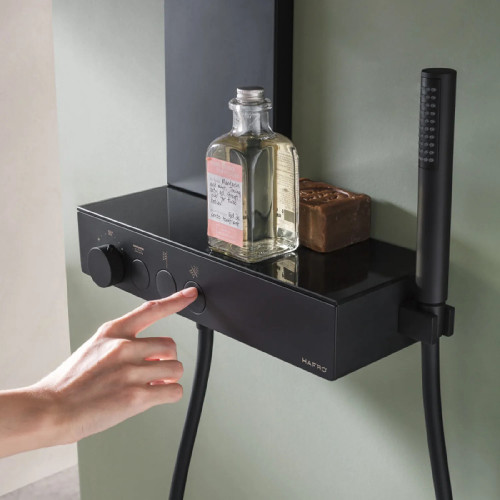 Colonna doccia Icon Column 3 tasti nero  – Hafro
