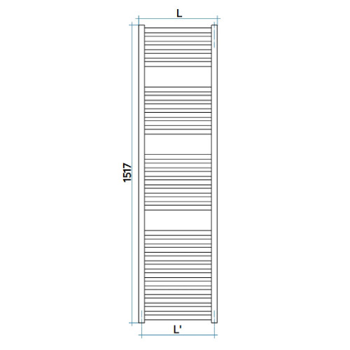Scaldasalviette Quadrè 1517X530 mm - Irsap