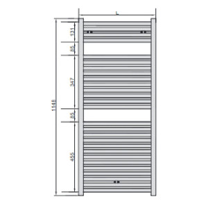 Scaldasalviette Toga 1172x500 mm bianco - Zehnder 2