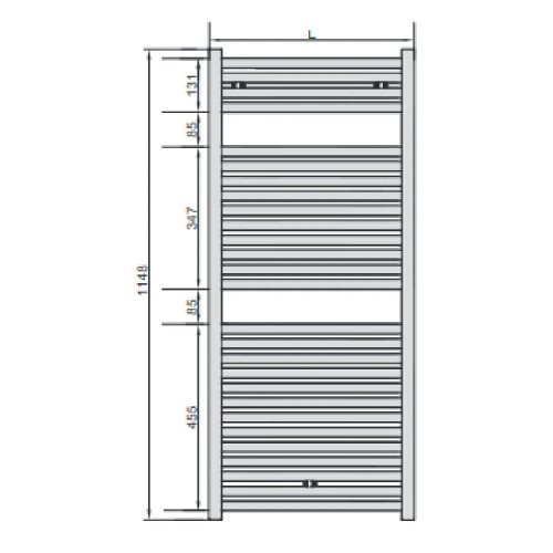Scaldasalviette Toga 1172x500 mm bianco - Zehnder