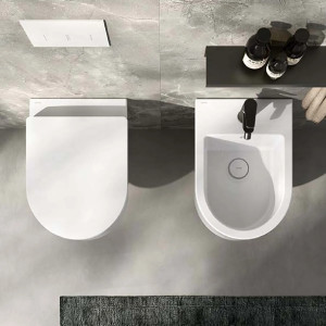 Bidet sospeso Stino 52x36x27,5h cm bianco lucido - Hafro 2