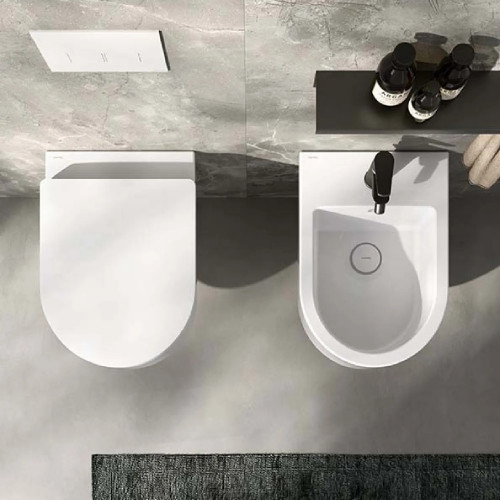 Bidet sospeso Stino 52x36x27,5h cm bianco lucido - Hafro