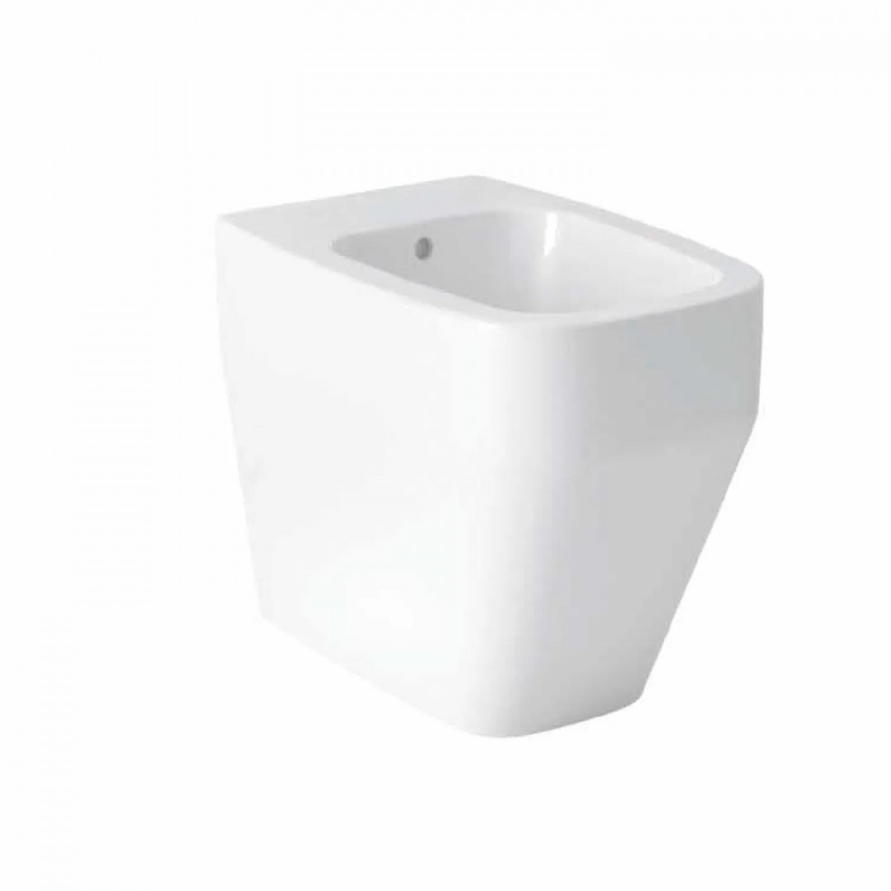 Bidet a terra filo muro Fio 55x36x42h cm bianco lucido - Hafro