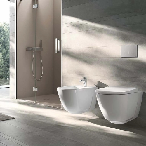 Bidet sospeso Voga 54x36x34,5h cm bianco lucido - Hafro