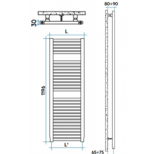 Scaldasalviette Novo 1196x500 mm bianco - Irsap