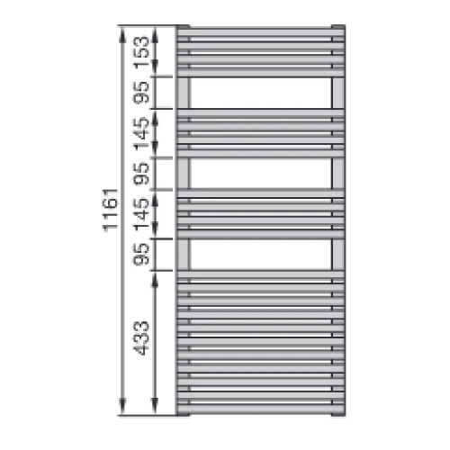Scaldasalviette Forma 1161x496 mm bianco - Zehnder