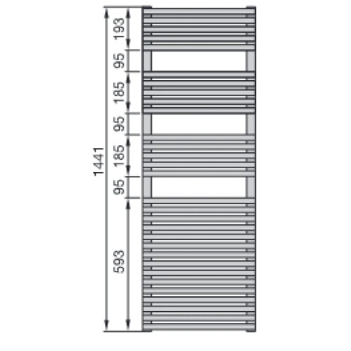 Scaldasalviette Forma 1441x746 mm bianco - Zehnder