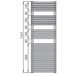 Scaldasalviette Forma 1761x496 mm bianco - Zehnder 2
