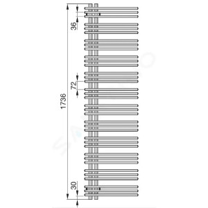 Scaldasalviette Yucca 1736x478 mm bianco - Zehnder 2