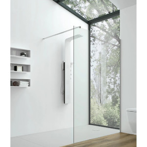 Parete walk-in 136-138x210h cm Side Free 8 vetro trasparente - Hafro