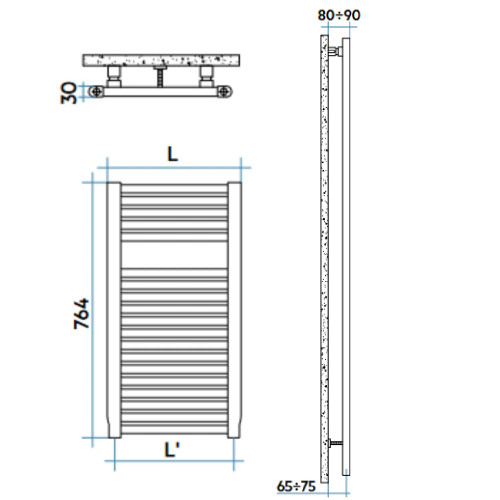Scaldasalviette Novo 764x600 mm BIANCO - Irsap