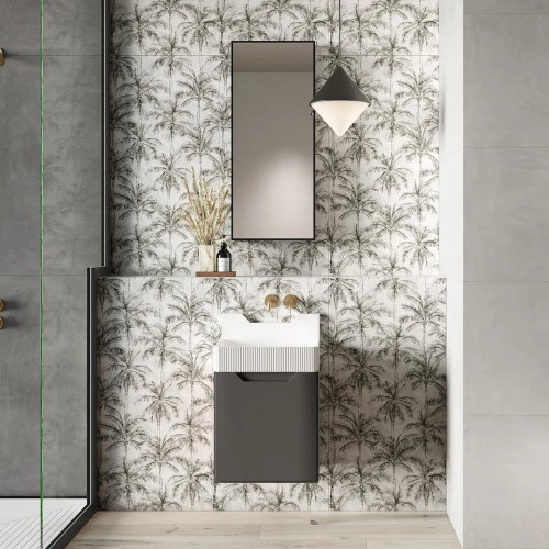Ludo Decoro Palmetta Bianco 60x120 cm - Ceramica Rondine | Meglioalge