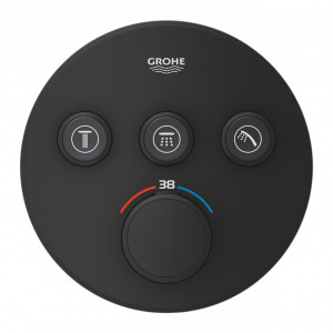Miscelatore termostatico 3 vie Grohtherm Smartcontrol nero opaco - Gro