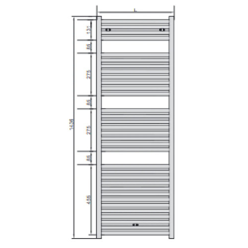 Scaldasalviette verticale Toga 2 1436x600 mm bianco - Irsap