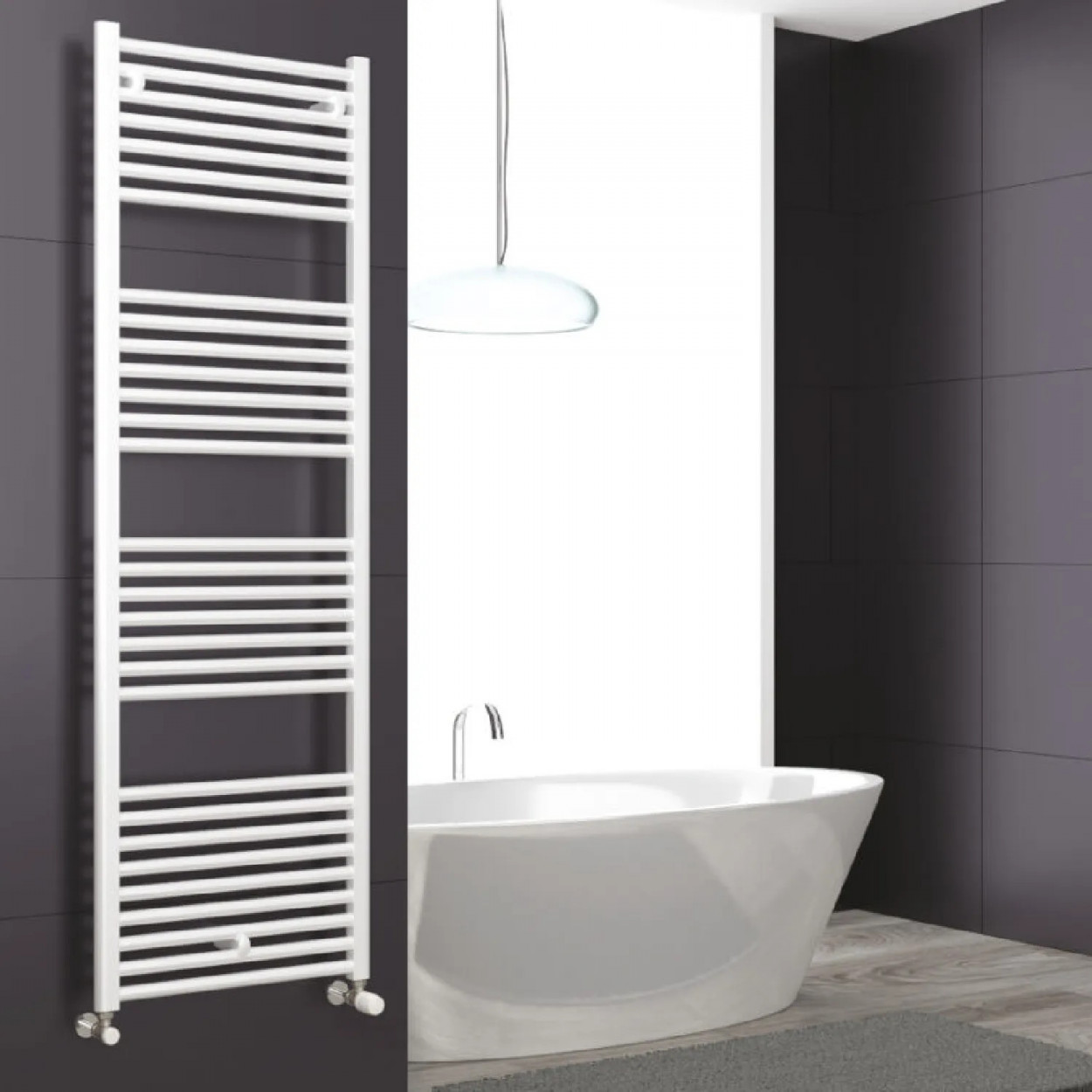 Scaldasalviette verticale Lisa25 1160x500 mm bianco - Cordivari