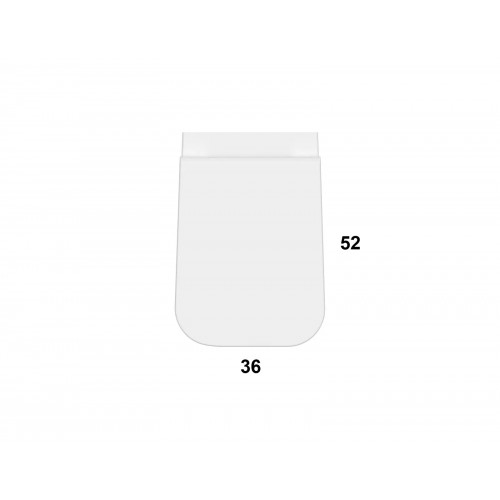 Coppia di sanitari sospesi Stone in ceramica 52x36 cm bianco lucido