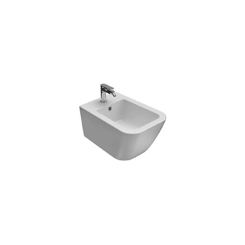 Coppia di sanitari sospesi Stone in ceramica 52x36 cm bianco lucido