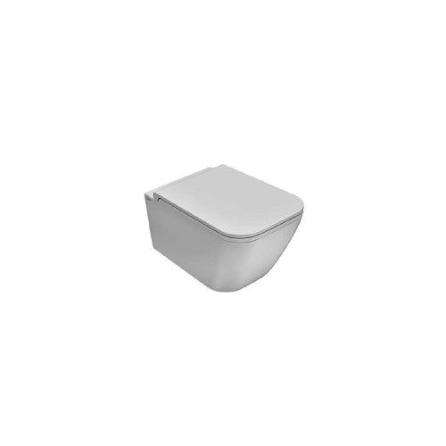 Coppia di sanitari sospesi Stone in ceramica 52x36 cm bianco lucido