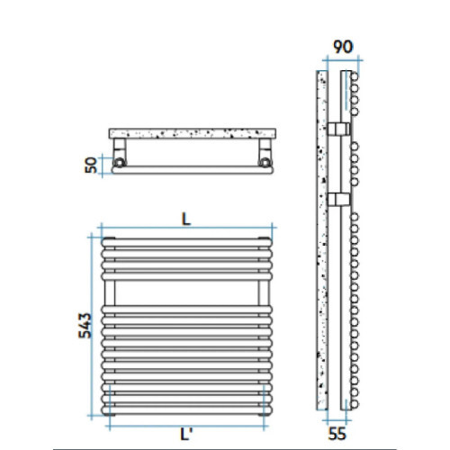 Radiatore Rigo 543x520 mm bianco - Irsap