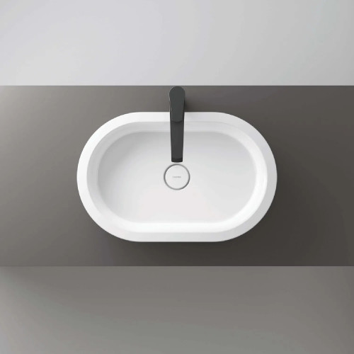 Lavabo da appoggio Avigo 60x39x11 cm bianco lucido - Hafro
