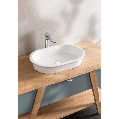 Lavabo da appoggio Avigo 60x39x11 cm bianco lucido - Hafro
