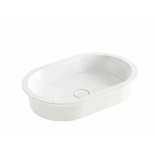 Lavabo da appoggio Avigo 60x39x11 cm bianco lucido - Hafro