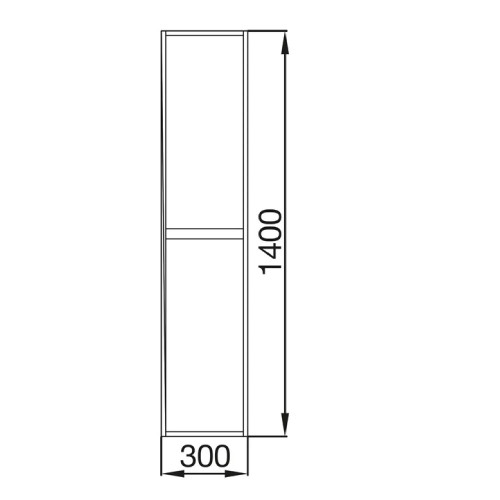 Colonna bagno sospesa 30 cm con 2 ante grigio opaco - Confortable
