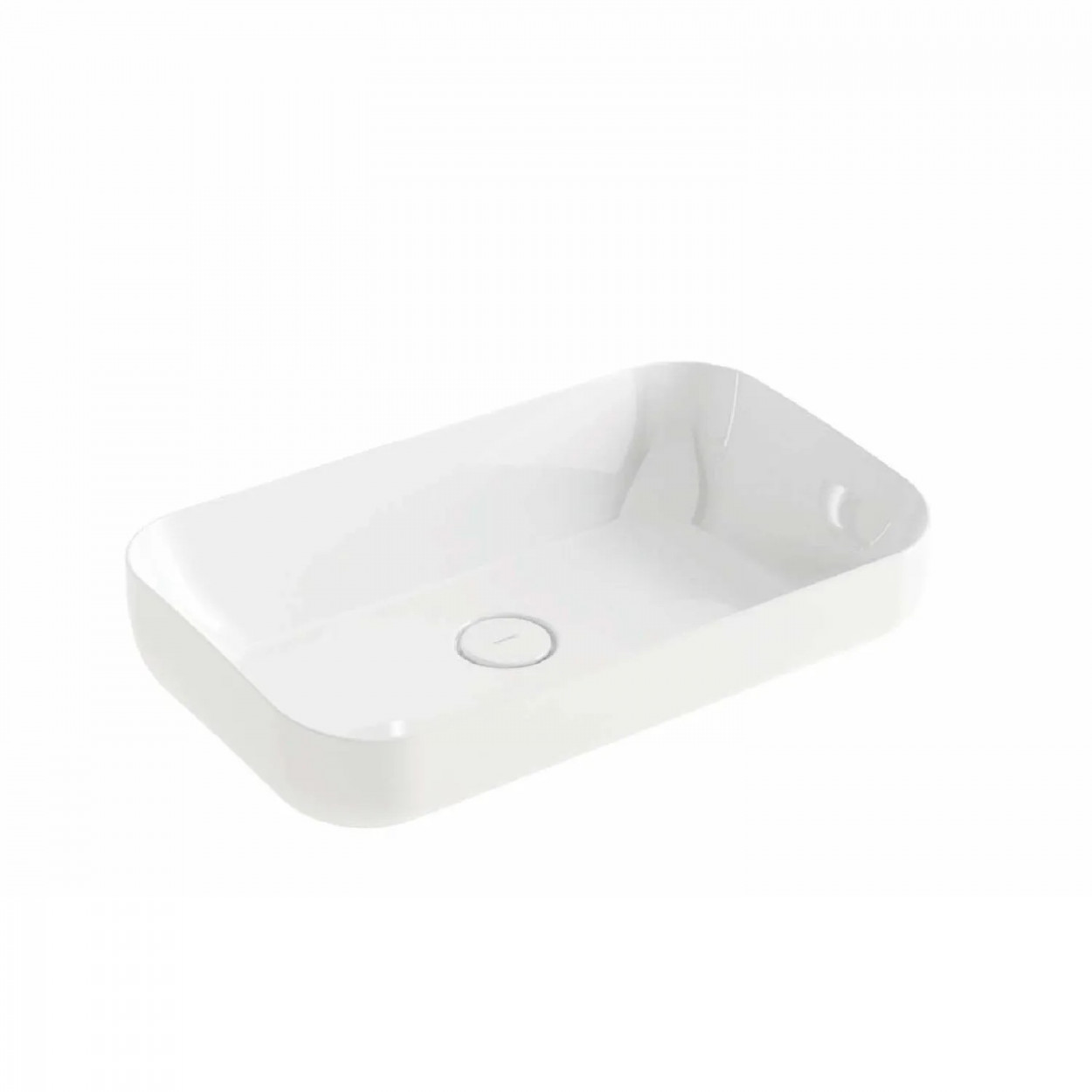 Lavabo da appoggio Altino 60x35x12/14h cm bianco lucido - Hafro