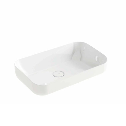 Lavabo da appoggio Altino 60x35x12/14h cm bianco lucido - Hafro
