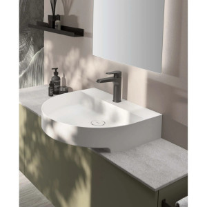 Lavabo appoggio/sospeso Arko 60x51x12 cm bianco lucido - Hafro 2